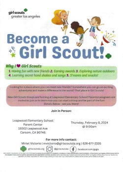 Girl Scout Meeting Flyer